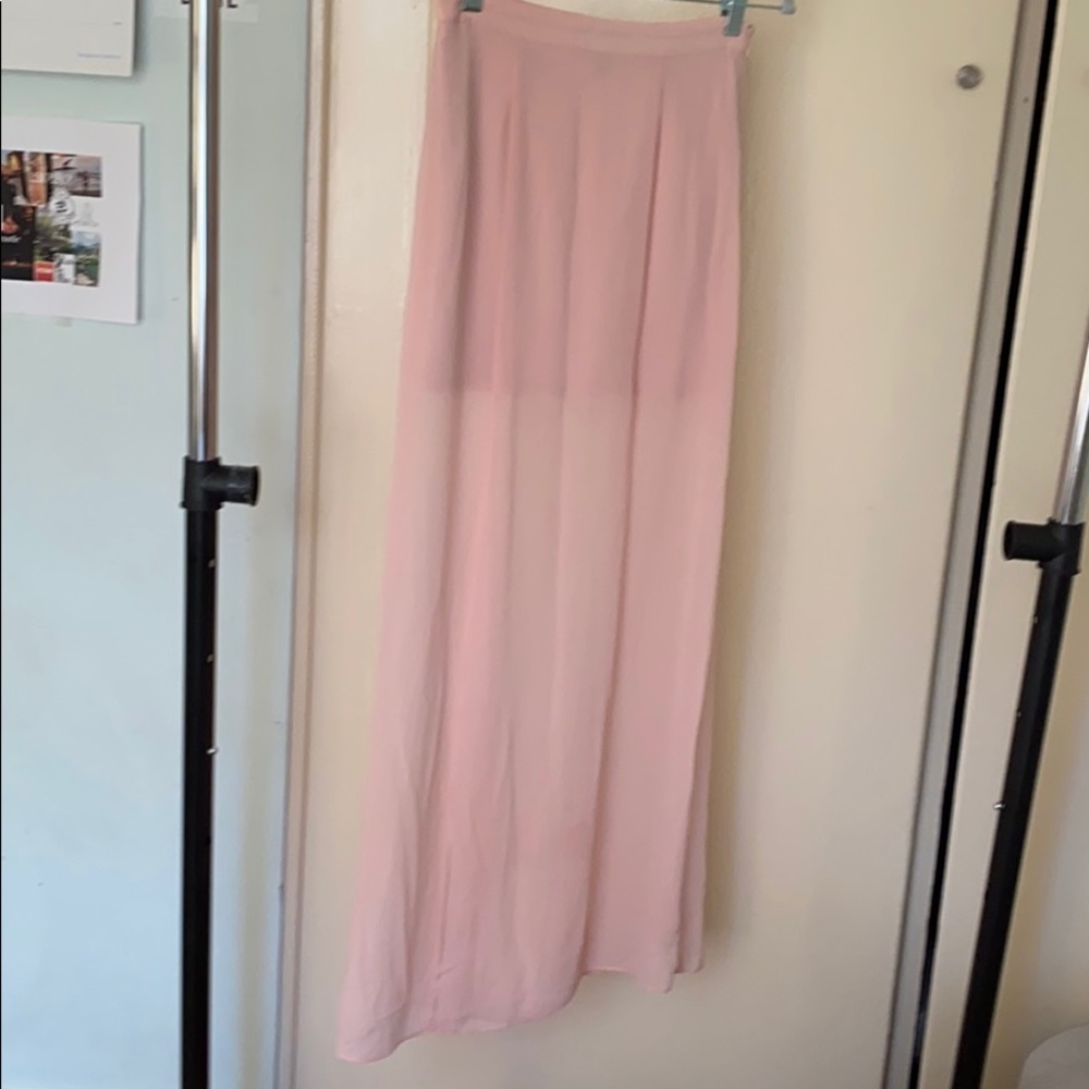 Baby Pink Maxi Skirt